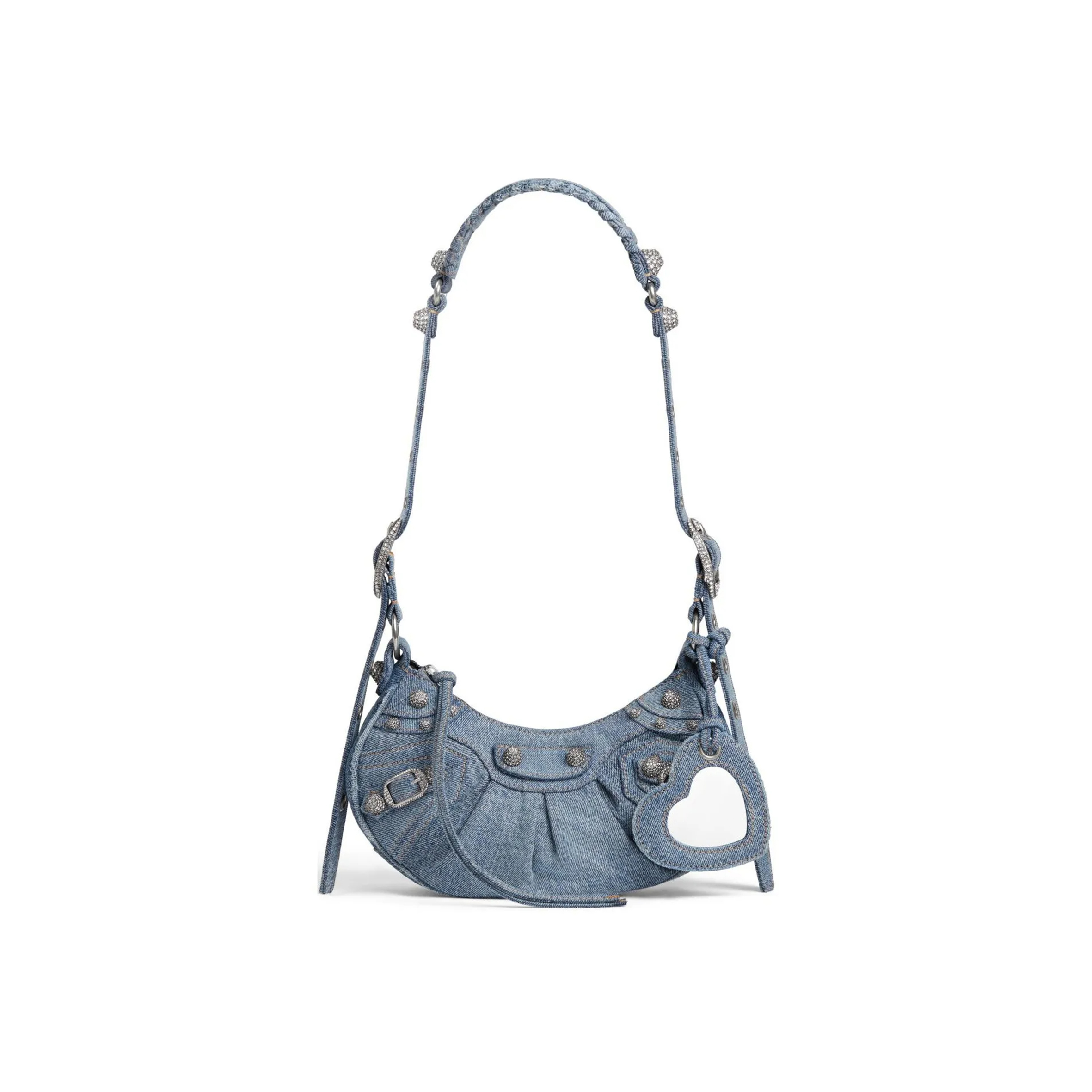 Ba*len*cia*ga women''s le cagole shoulder bag xs in blue 6713092109u4715 (25.9*16*9.9cm)